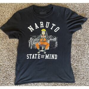 Naruto State of Mind Anime Shippuden Black T-Shirt Men's M